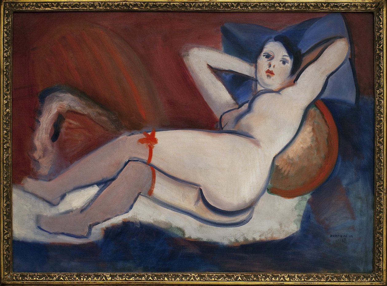 Femme endormie. Peinture de Rudolf Kremlicka (1886-1932) - Rudolf Kremlicka