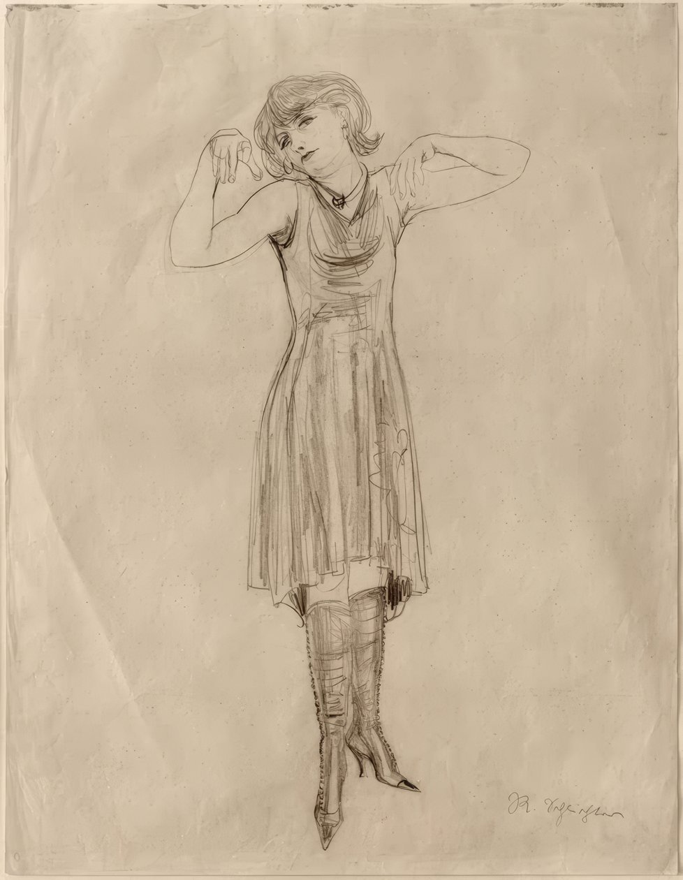 Stehende in Knöpfstiefeln (Speedy) von Rudolf Schlichter