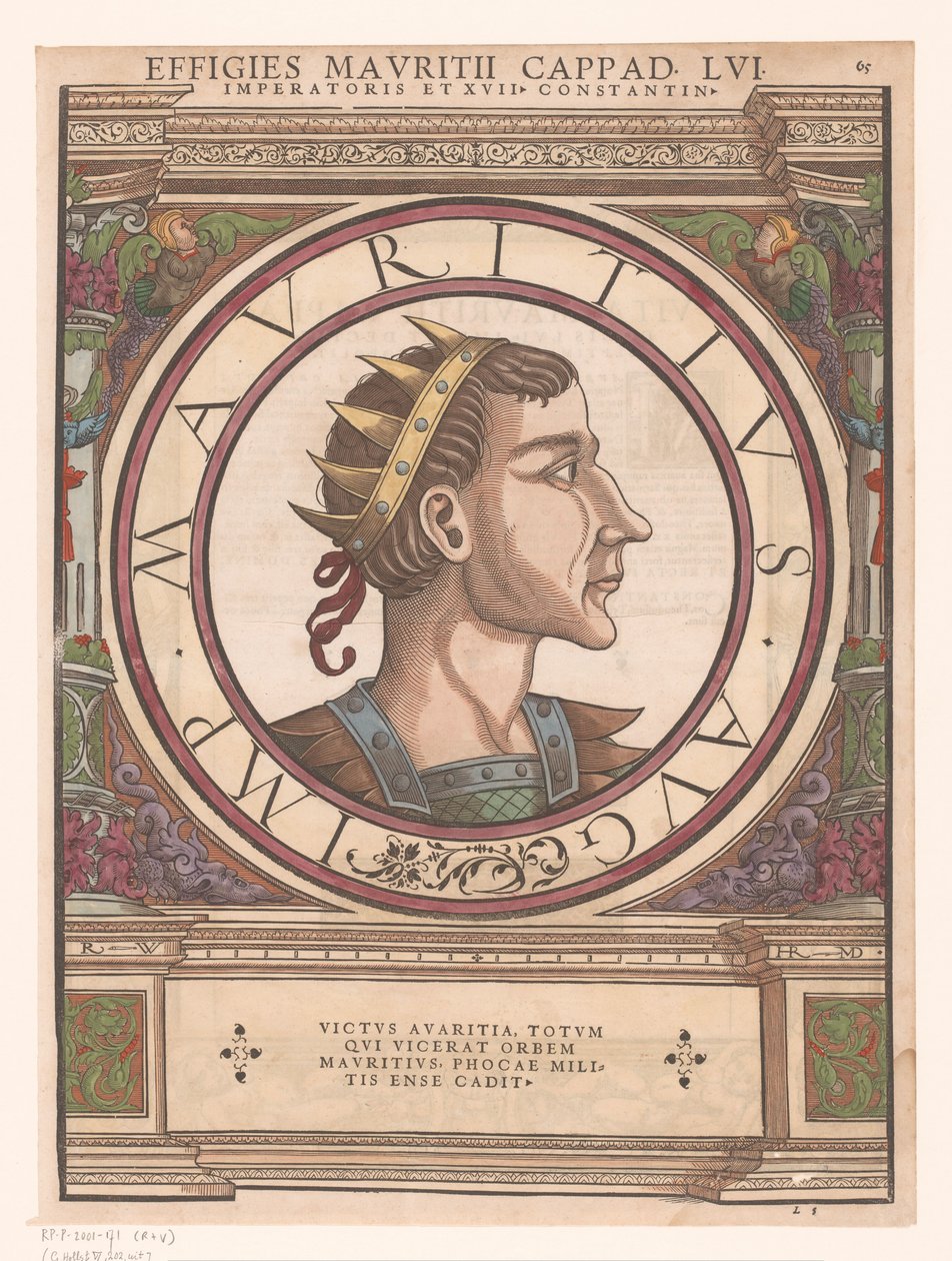 Portrait de Mauritius Cappadocius dans un cadre architectural - Rudolf Wyssenbach