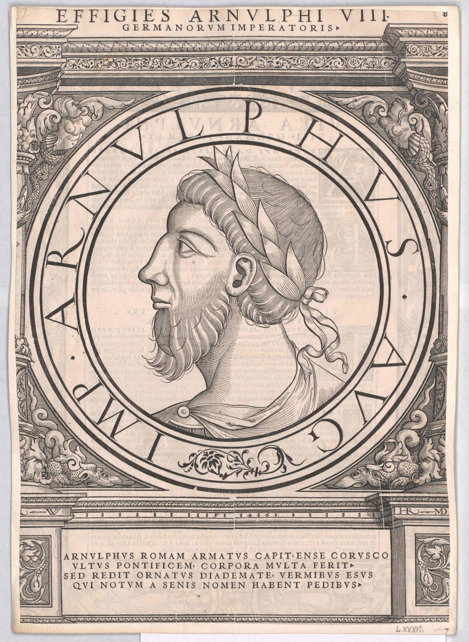 Empereur de Francie orientale Arnulf (gravure) - Rudolph Wyssenbach
