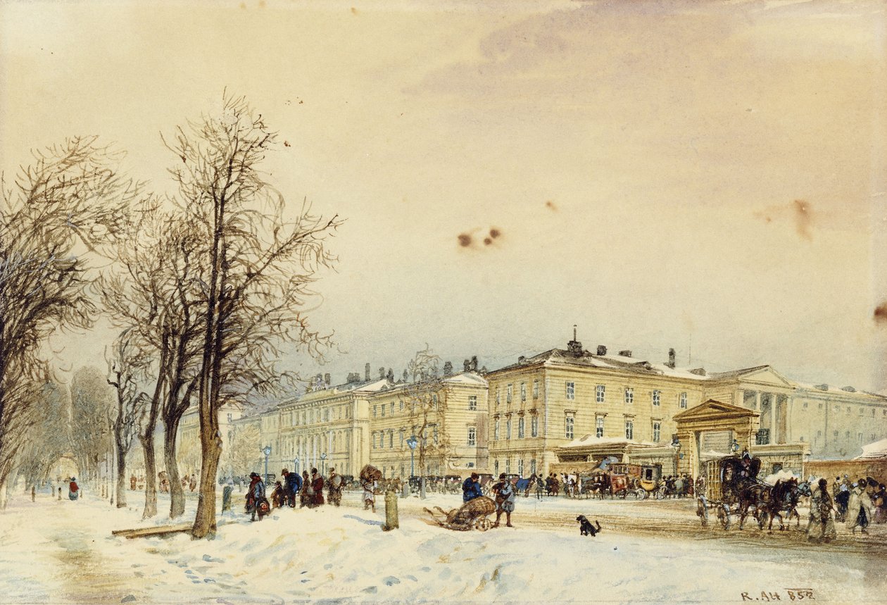 La Gare du Nord, Vienne; Der Nordbahnhof, Wien, 1852 - Rudolf von Alt
