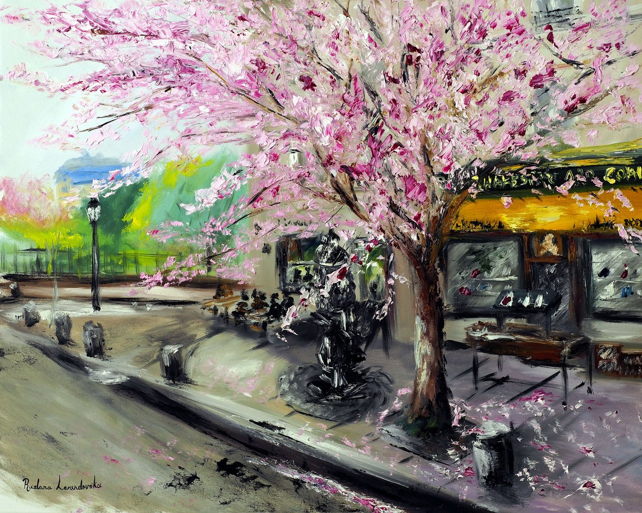 Fleurs de cerisier près de Shakespeare & Company Paris, 2021 - Ruslana Levandovska