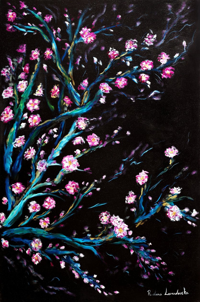 Fleurs de cerisier en noir, 2024 - Ruslana Levandovska
