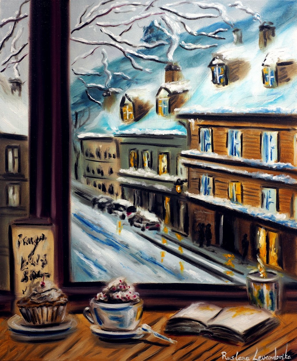 Cozy Retreat, 2025 (huile sur toile) - Ruslana Levandovska