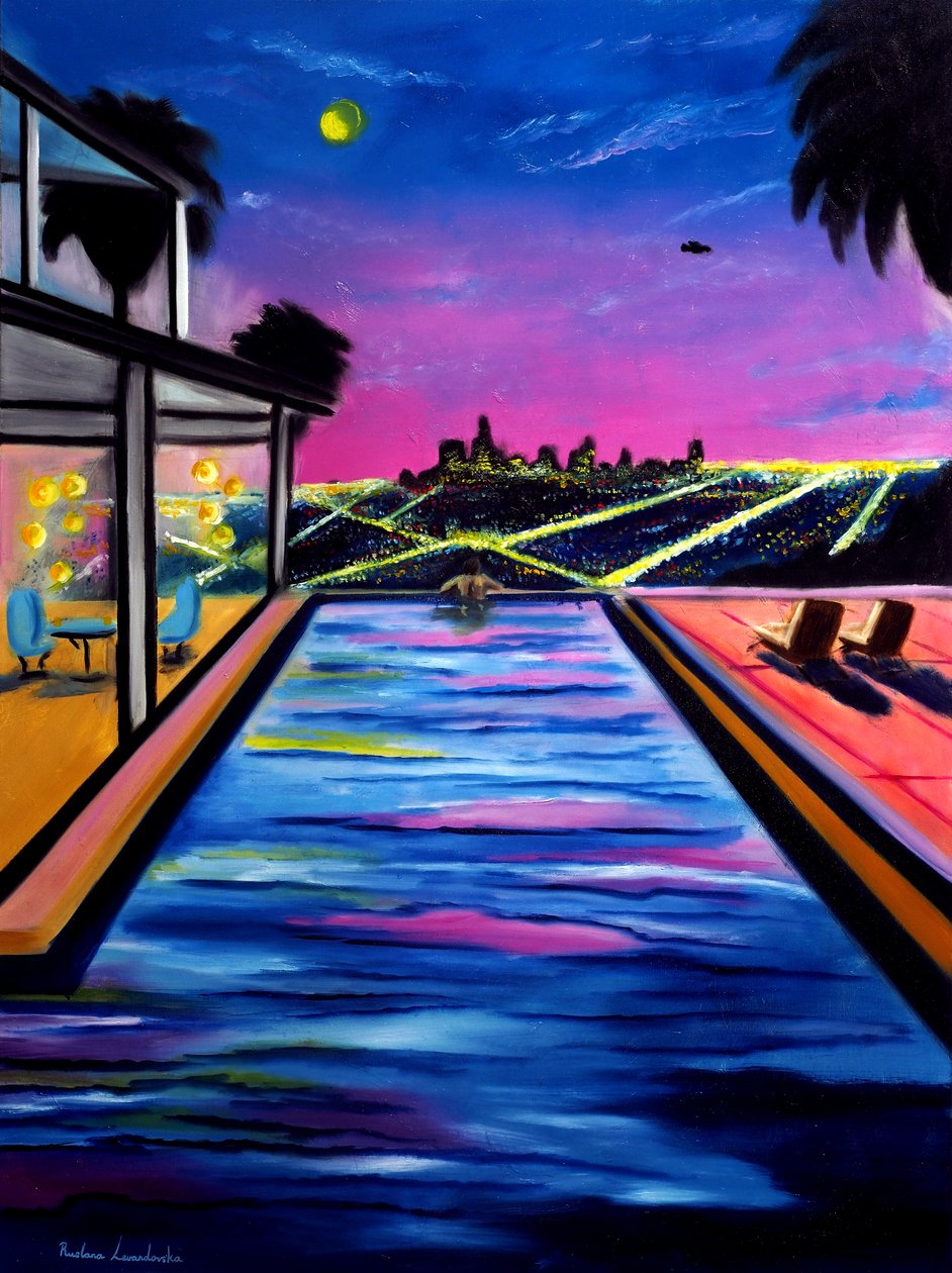 Lumières de Los Angeles, 2025 (huile sur toile) - Ruslana Levandovska