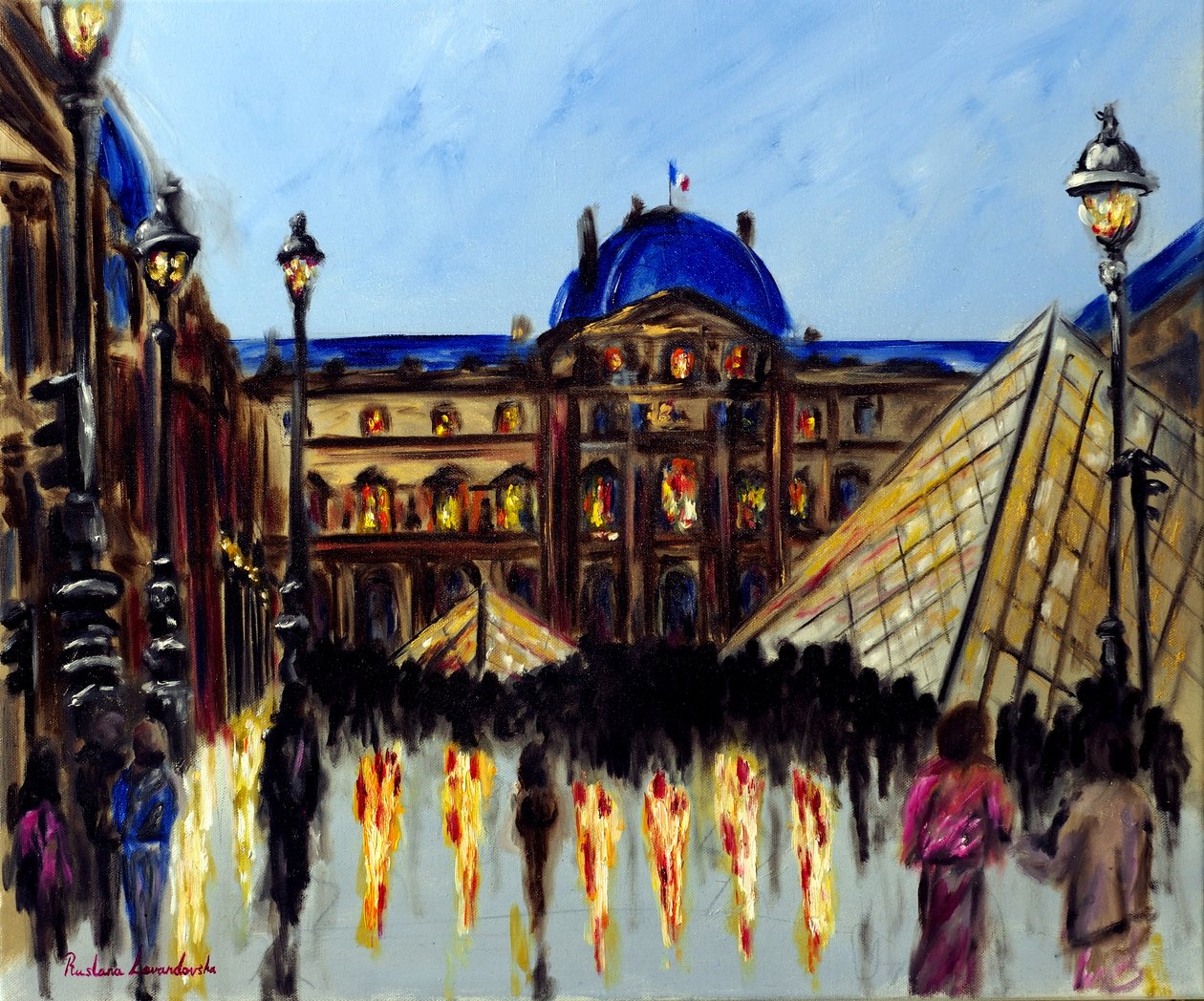 Musée du Louvre à Paris, 2025 (huile sur toile) - Ruslana Levandovska