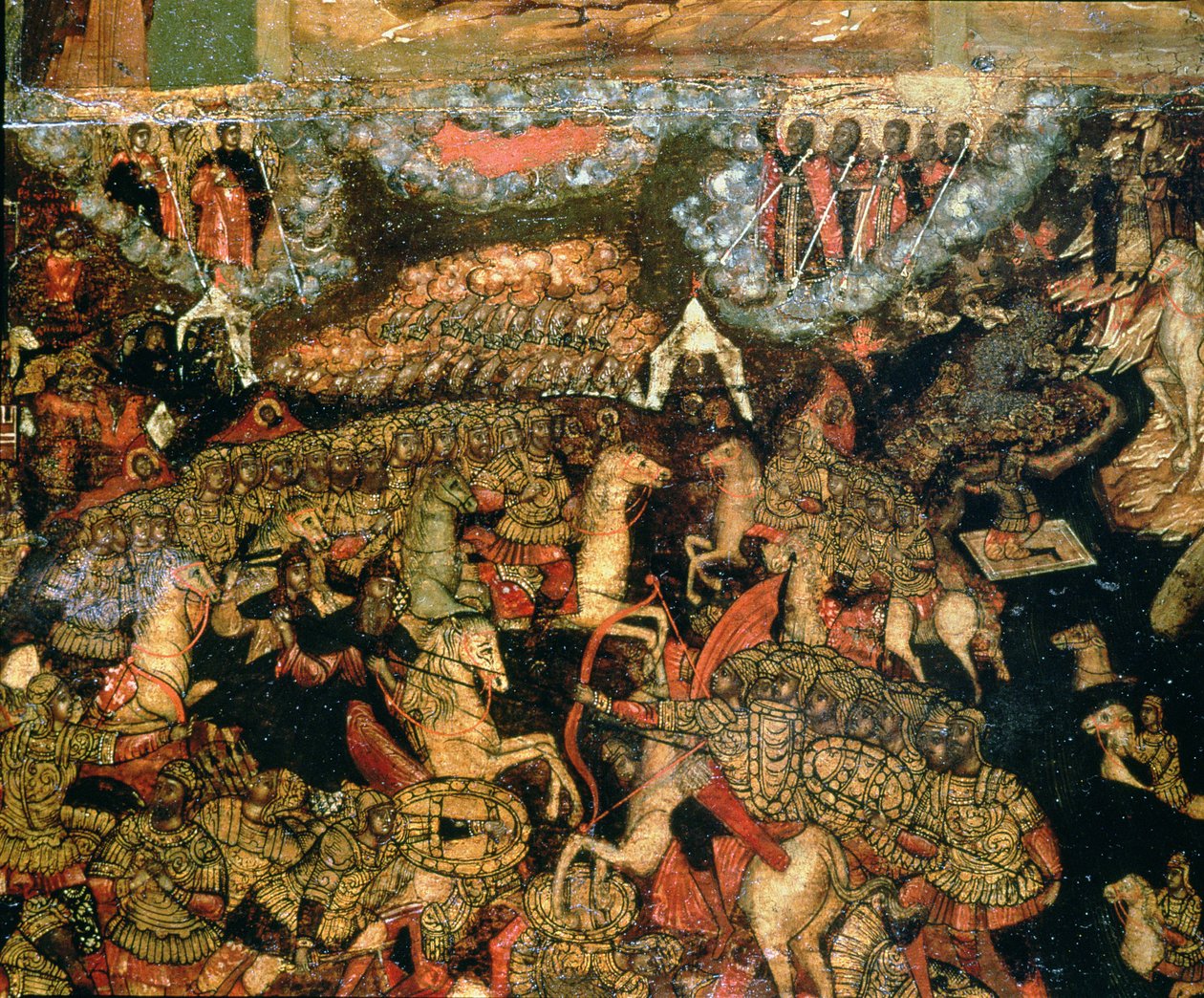 Bataille entre les troupes russes et tatares en 1380, années 1640 - Russian School