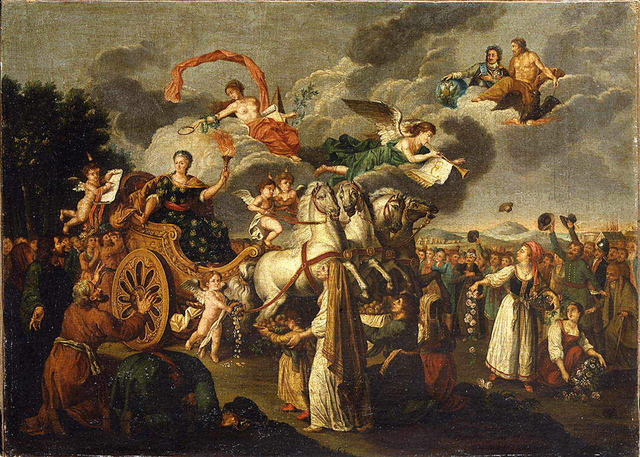 Catherine II traversant la Russie, 1787 - Russian School