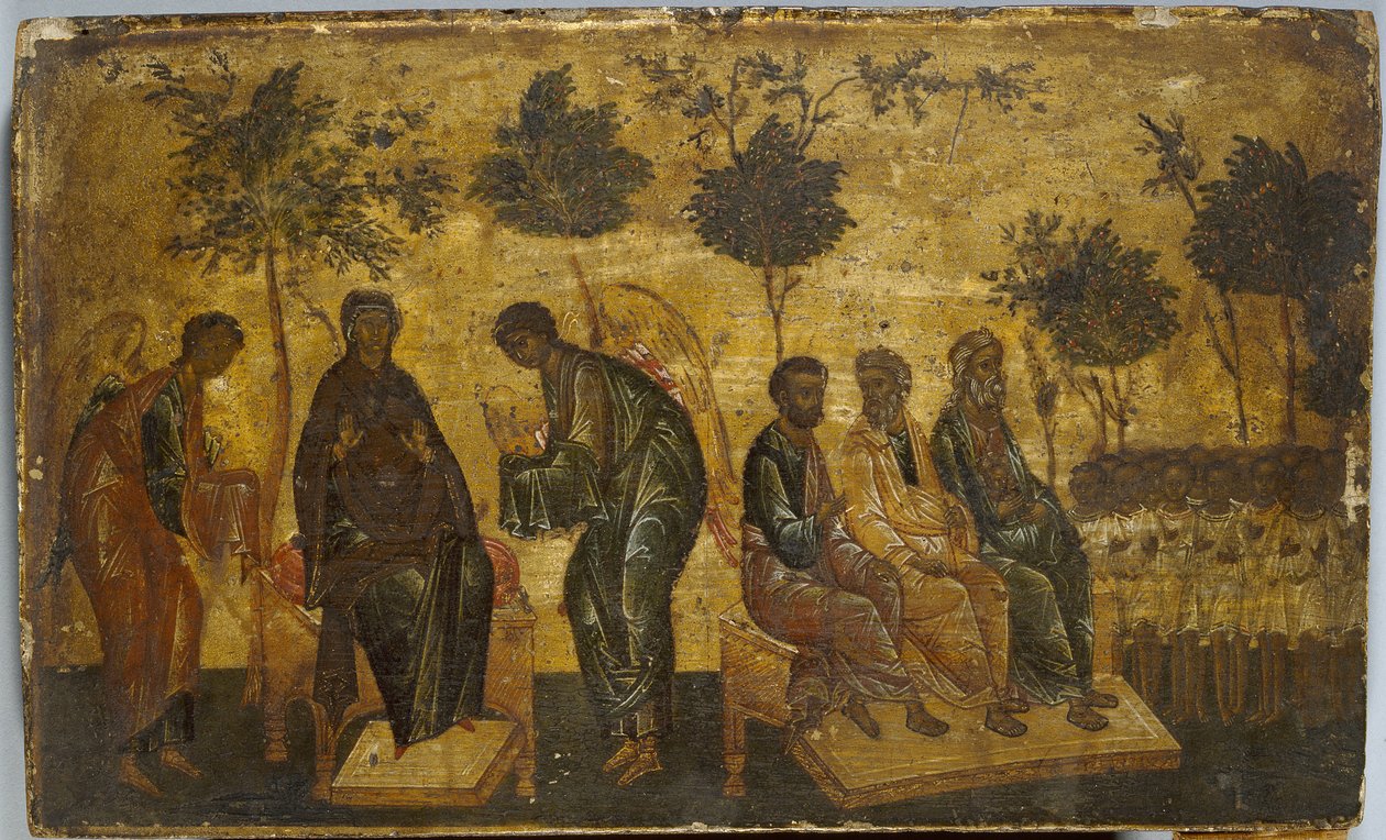 Icône des Justes au Paradis, début XVIe siècle - Russian School