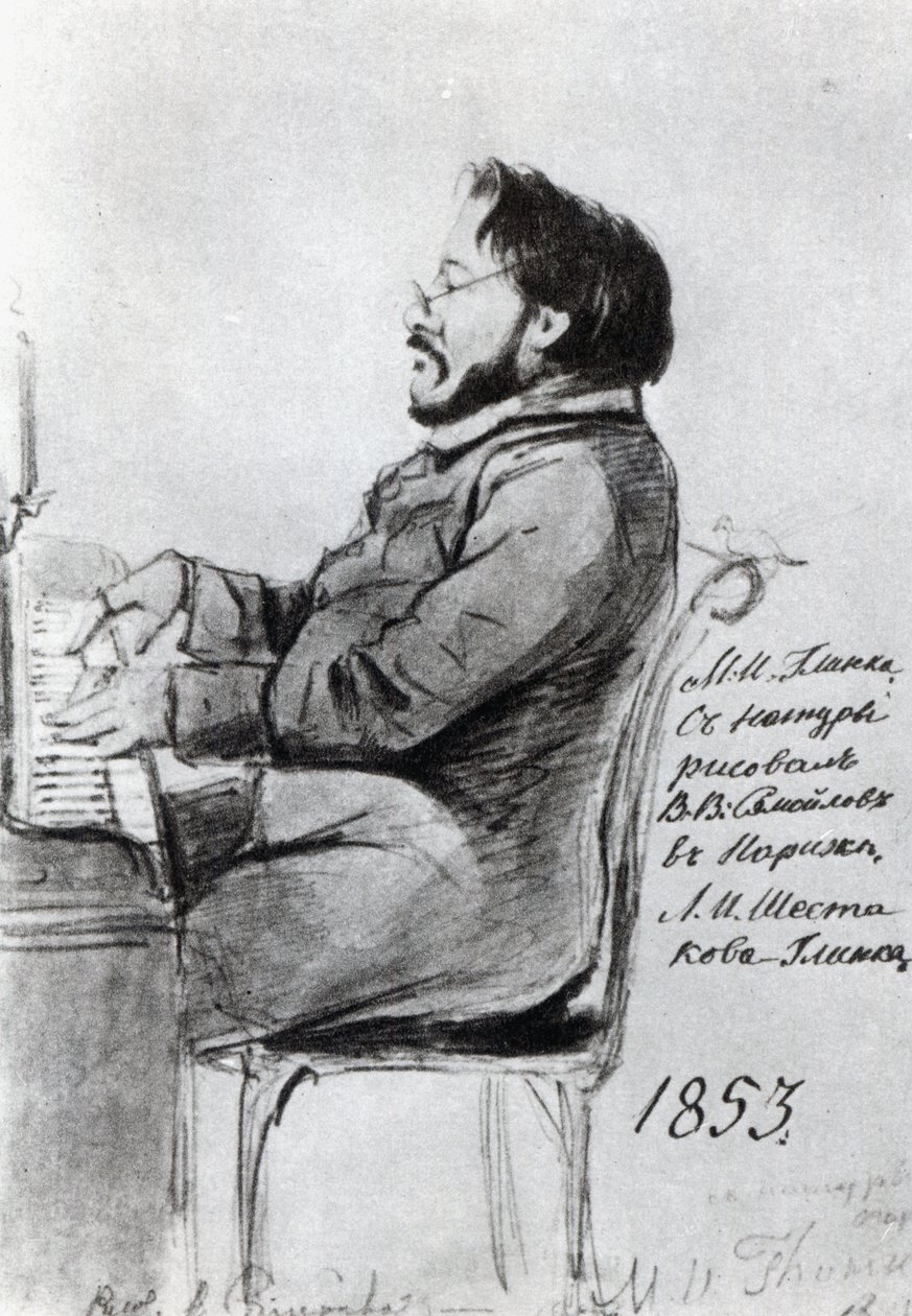 Mikhail Glinka, 1853 - Russian School