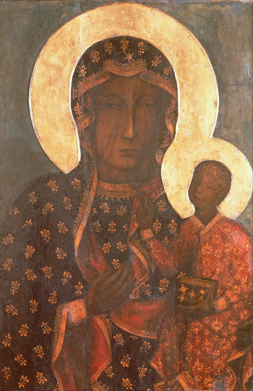 La Vierge Noire de Jasna Gora, icône byzantino-russe - Russian School