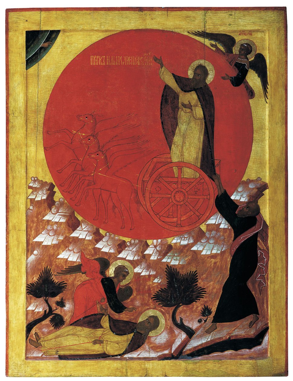 Le Prophète Élie et le Char de Feu, vers 1570 - Russian School