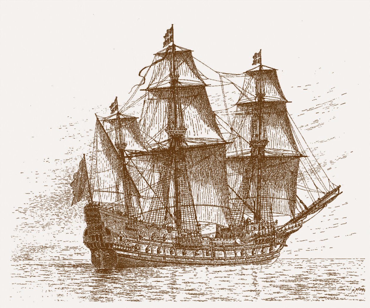 Le navire amiral suédois Mars, avant la bataille de Gotland-Öland - Russian School