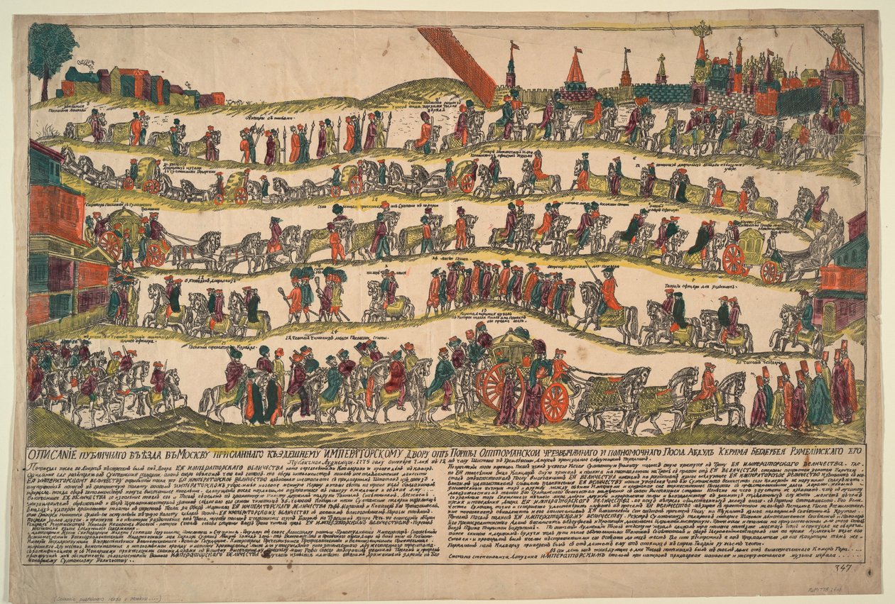 Représentation de la procession à Moscou de l