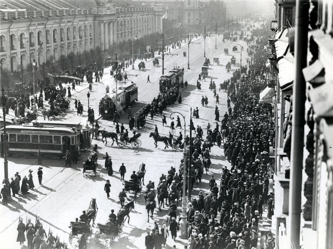 Manifestation à Saint-Pétersbourg contre le massacre de Lena en Sibérie, avril 1912 - Russian Photographer