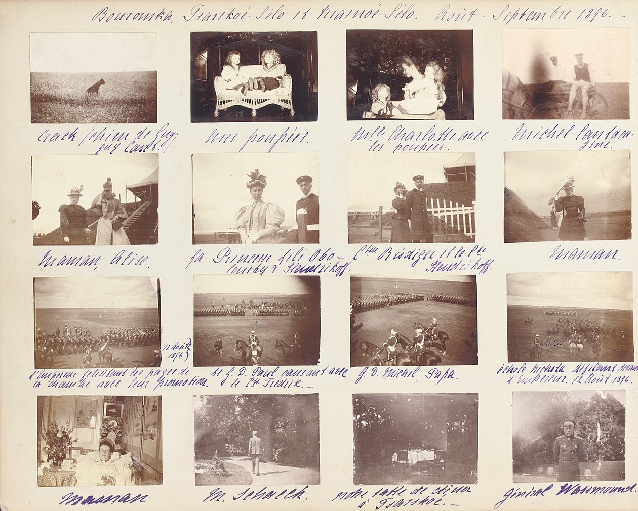La famille impériale russe, page d