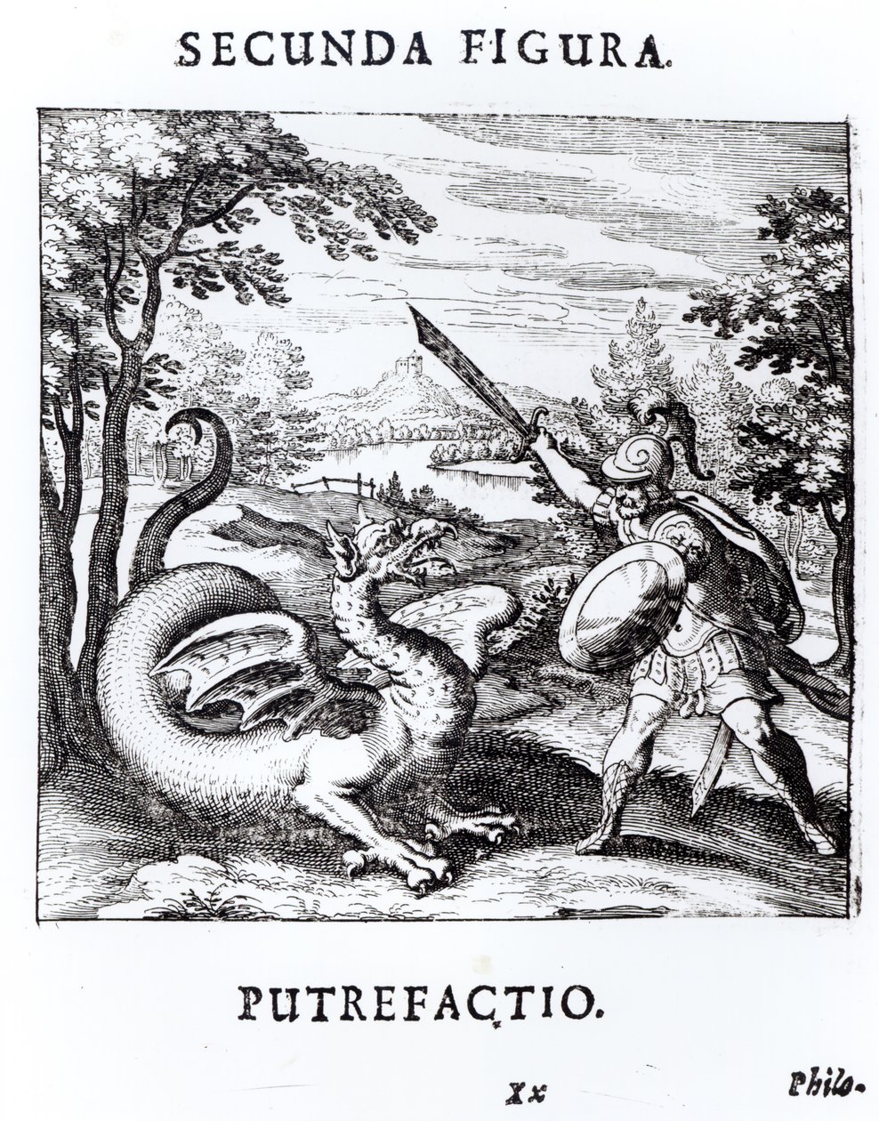 Un chevalier vainquant 