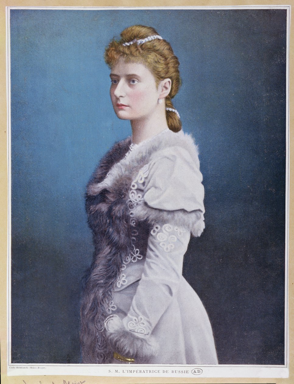 Portrait de la Tsarine Alexandra Feodorovna (1872-1918) vers 1898 - Russian School