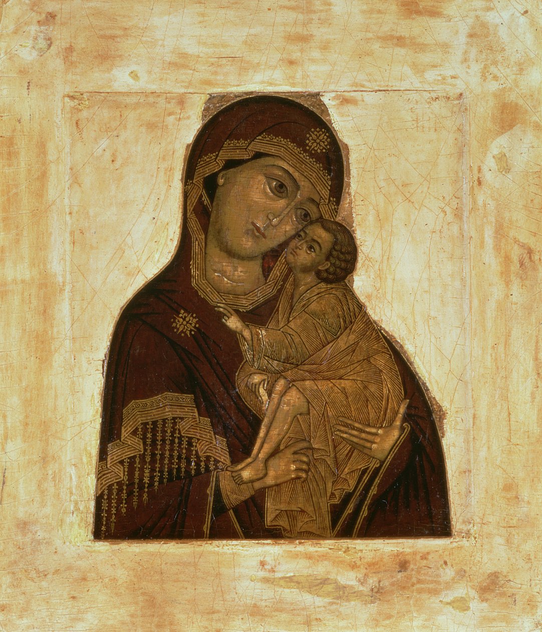 Vierge du Don embrassant l