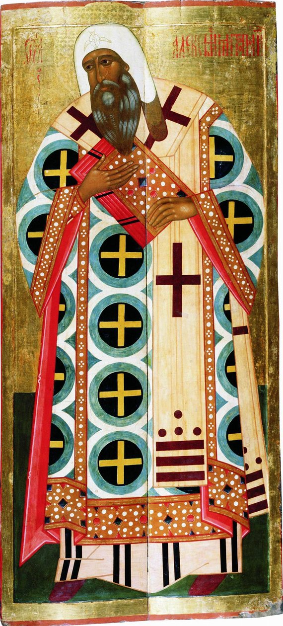 Saint Métropolite Alexis, vers 1580 - Russian icon.