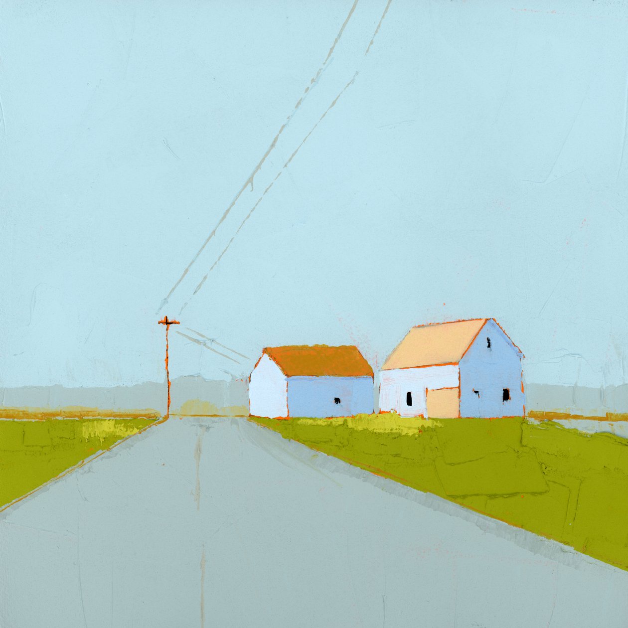 Jour nuageux, 2025 (acrylique sur panneau de bois) - Ruth Lague