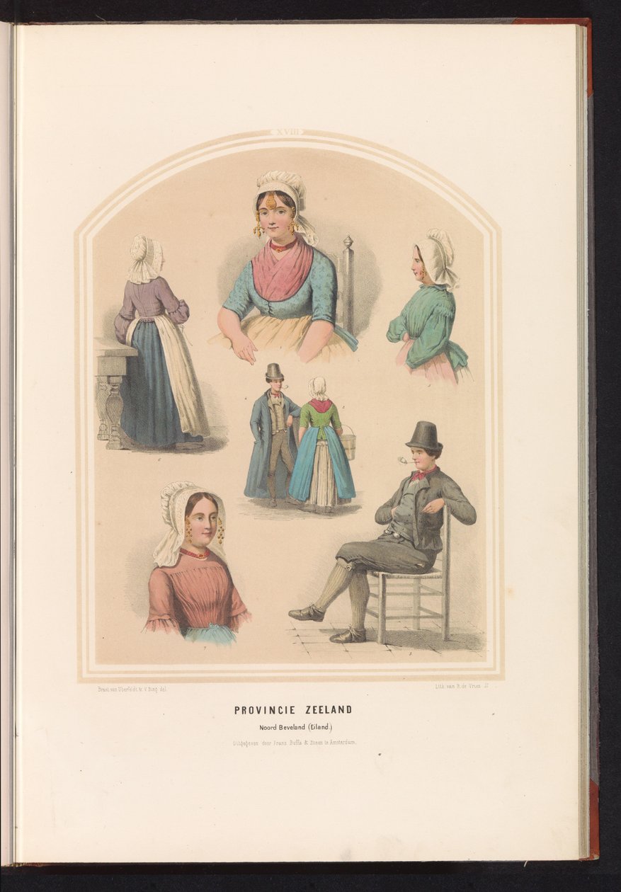 Costume traditionnel de Noord-Beveland en Zélande, 1857 - Ruurt de Vries