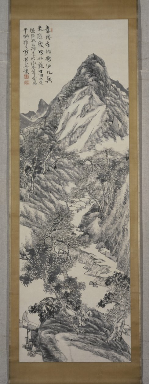 Paysage de montagne, hiver 1877 (encre sur papier) - Rôzan Yasuda