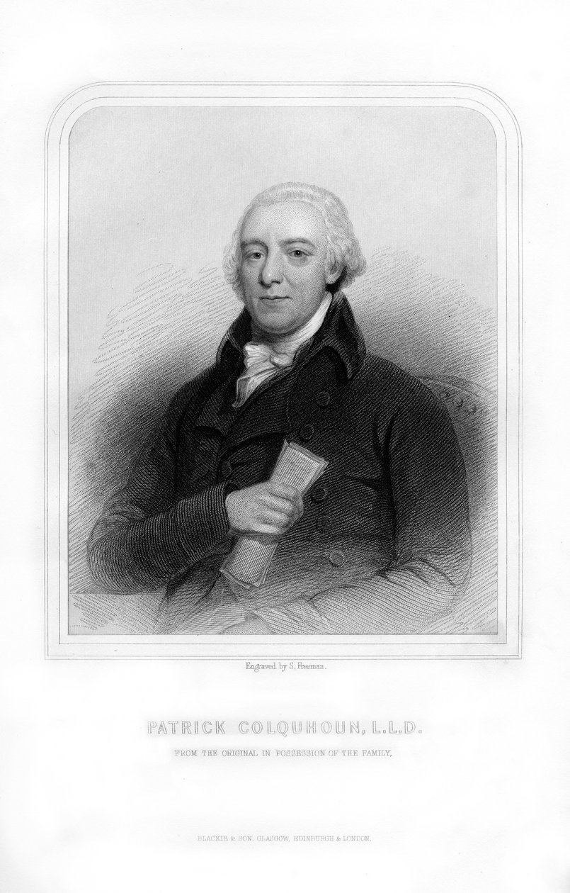 Patrick Colquhoun, magistrat de police écossais et écrivain statistique, 1870 - S. Freeman