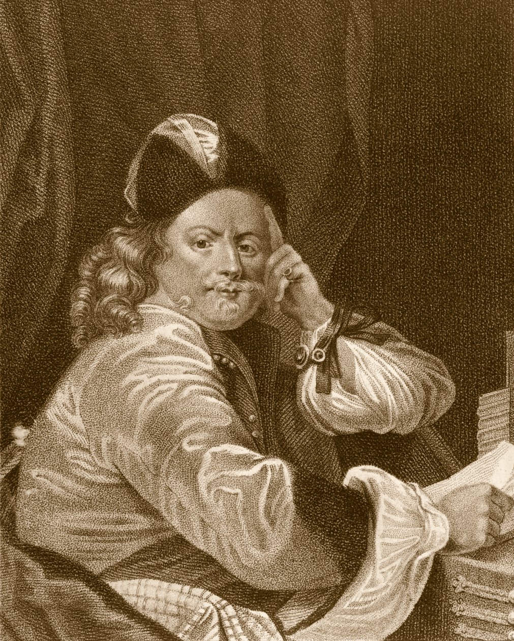 Thomas Killigrew, gravé par J.J Van den Bergh - S. Harding