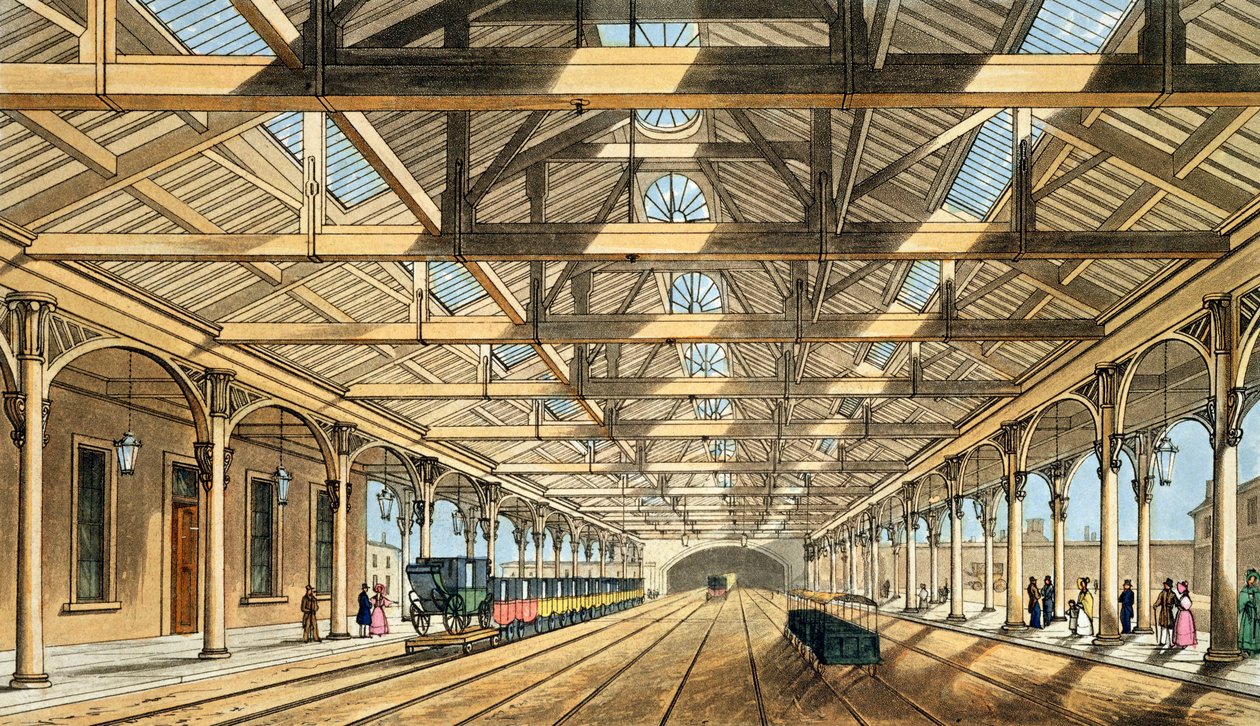 Nouvelle gare, Lime Street, entrée du tunnel et bureaux de réservation, de 