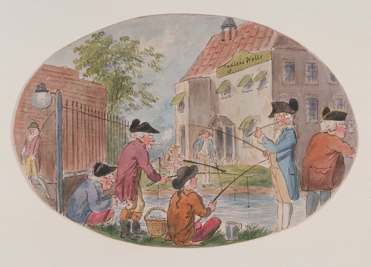 Vue des pêcheurs en face du théâtre de Sadler