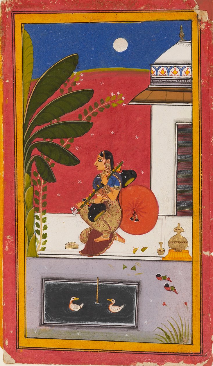 Une dame jouant de la vina, 1630-1640 - Sahibdin