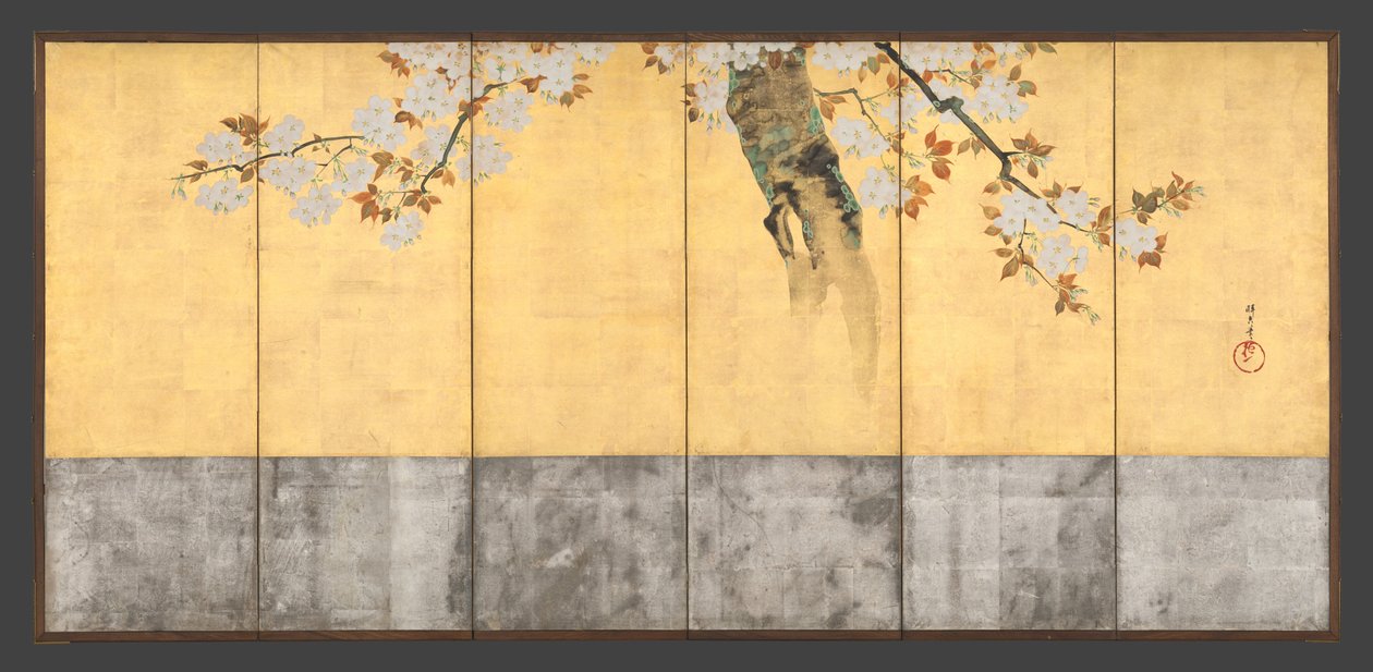 Cerisiers en fleurs - Sakai Hoitsu