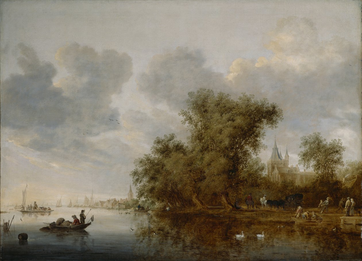 Paysage fluvial, 1643 - Salomon van Ruisdael or Ruysdael