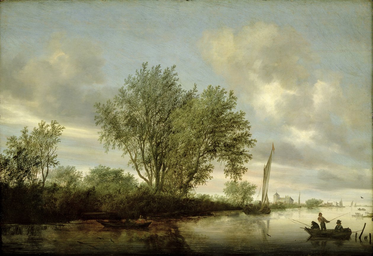 Paysage Fluvial, 1645 - Salomon van Ruisdael or Ruysdael