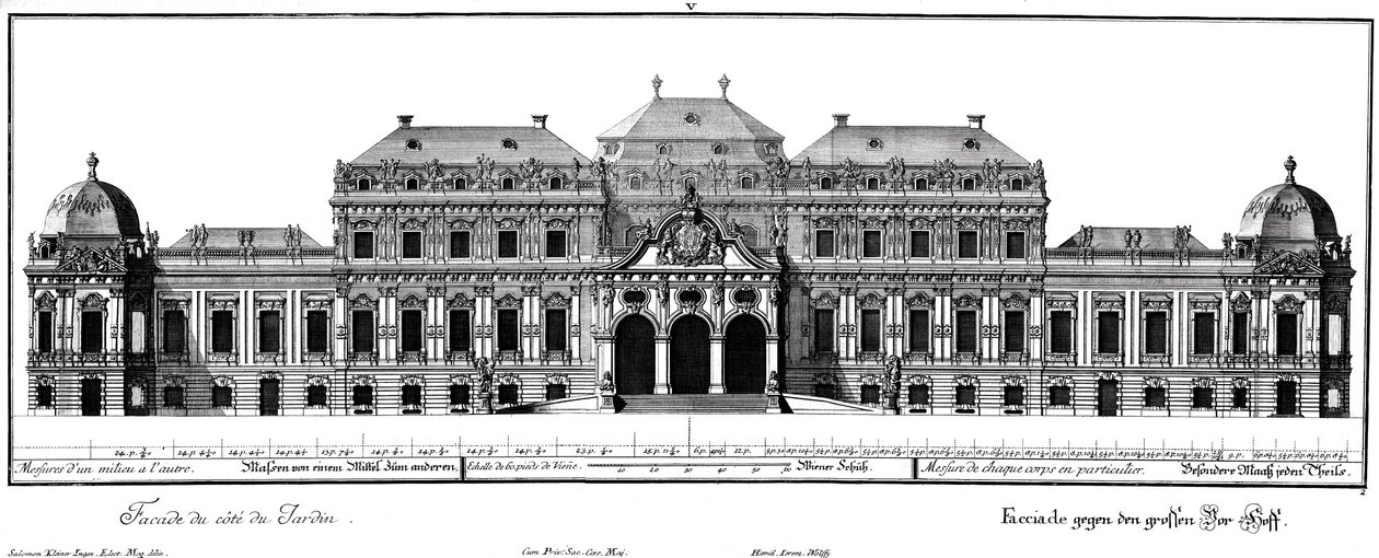 Élévation de la façade d