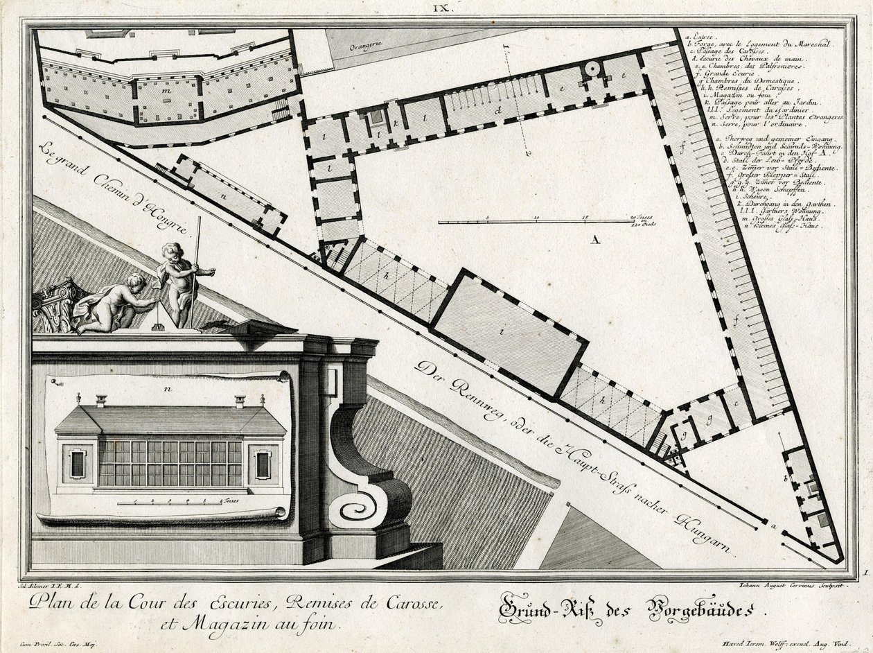 Plan des dépendances au Rennweg - Salomon Kleiner
