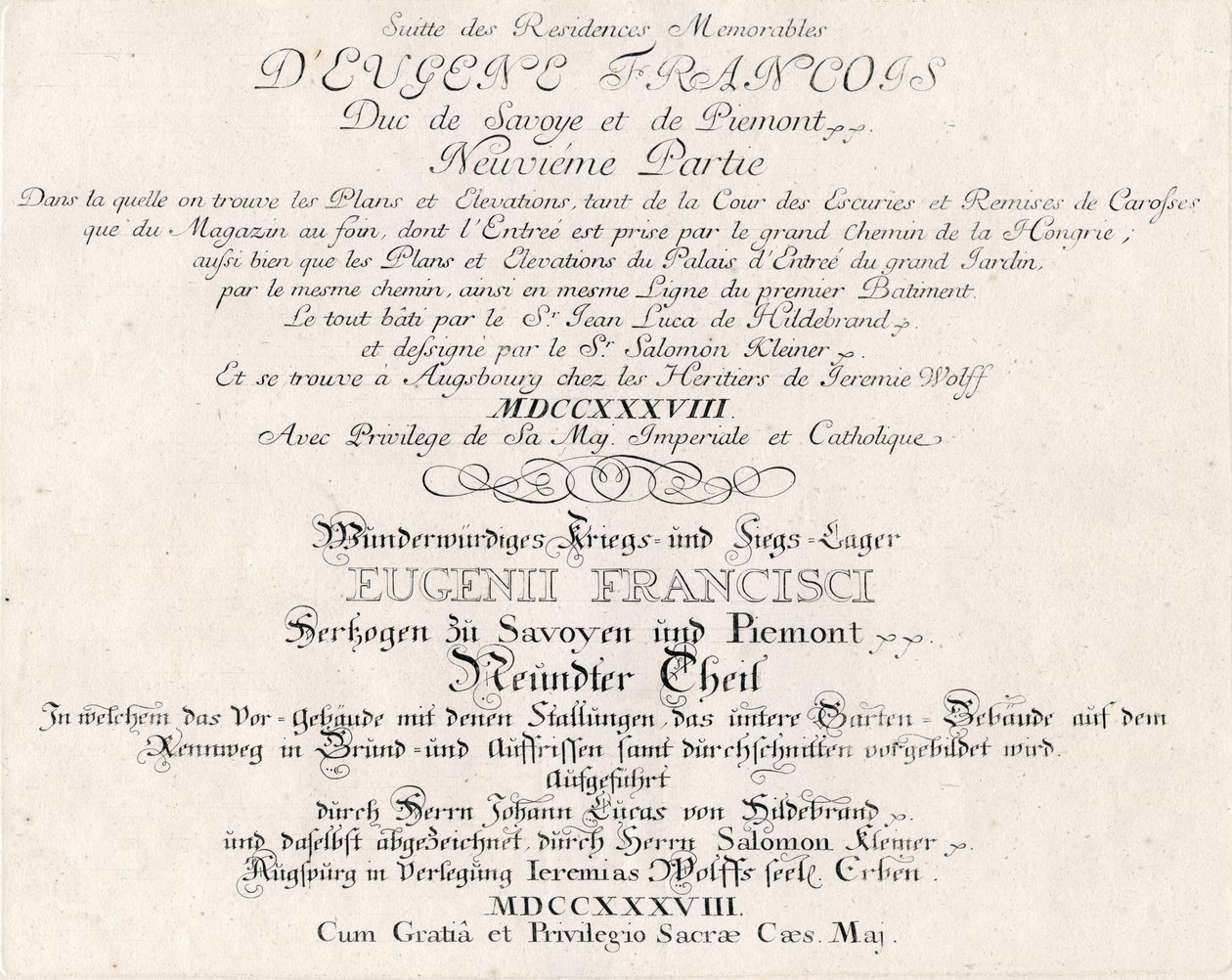 Page de titre de la neuvième partie - Salomon Kleiner