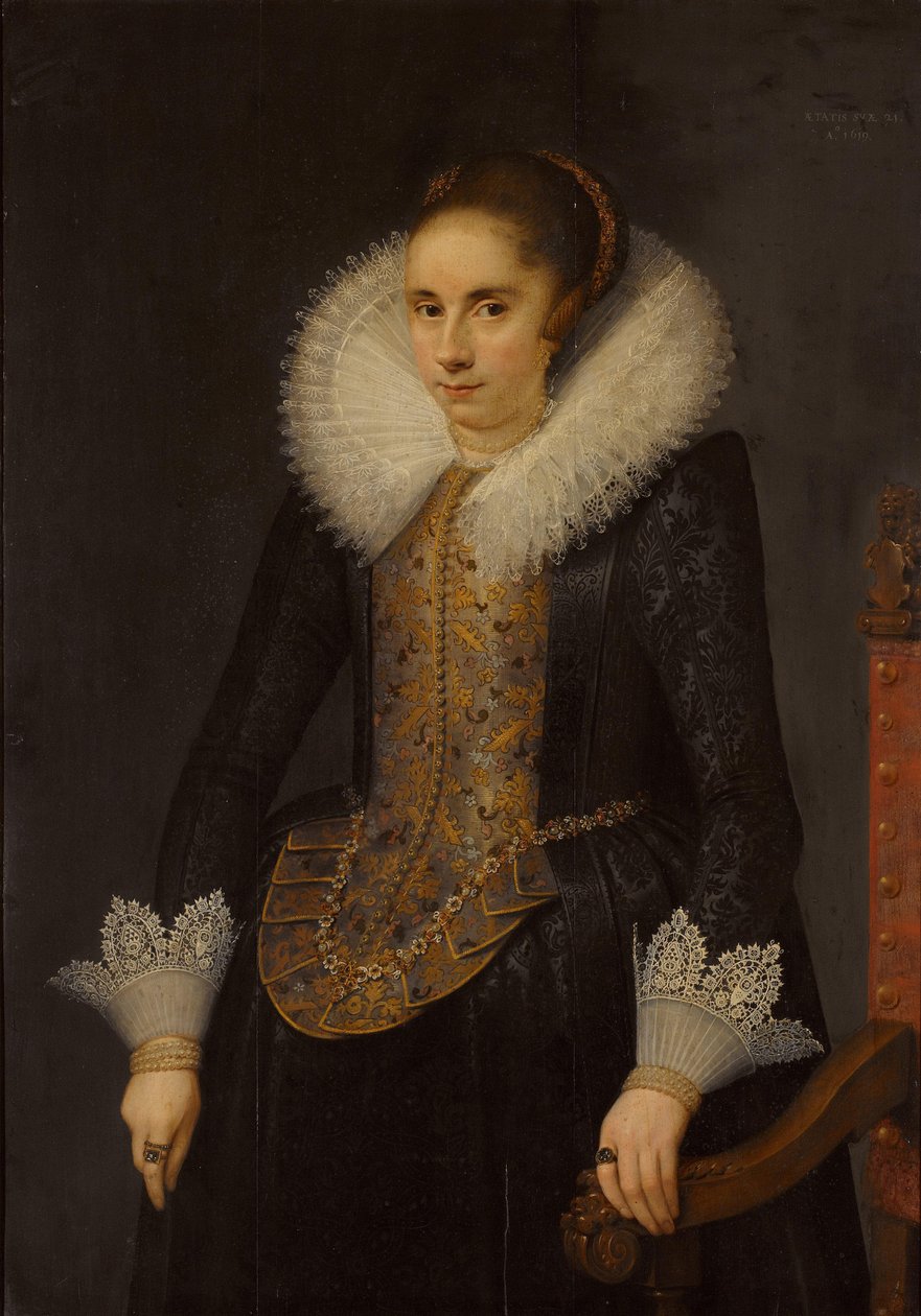 Portrait de Catharina Fourmenois (1598-1665) - Salomon Mesdach (attributed to)