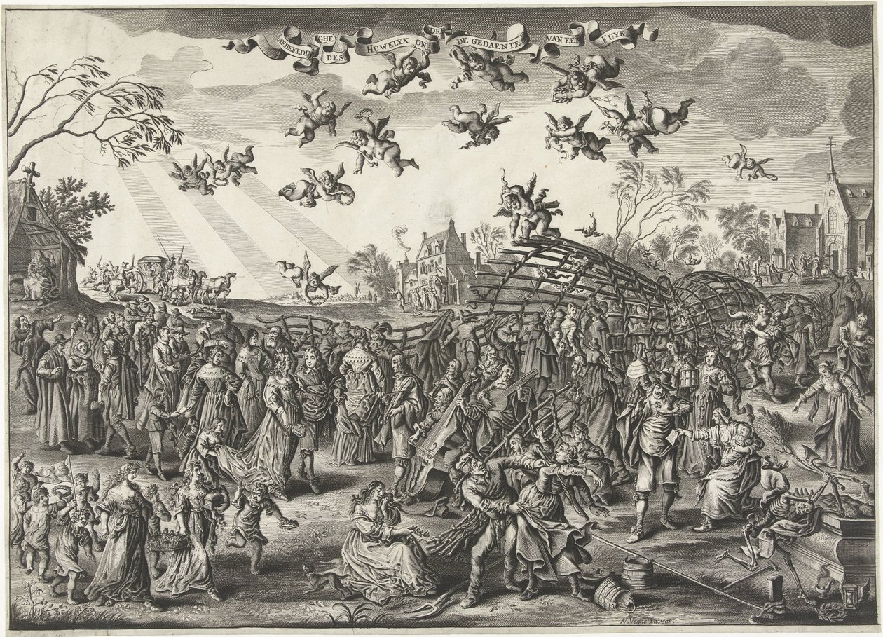 Le piège nuptial : allégorie du mariage - Salomon Savery (attributed to)