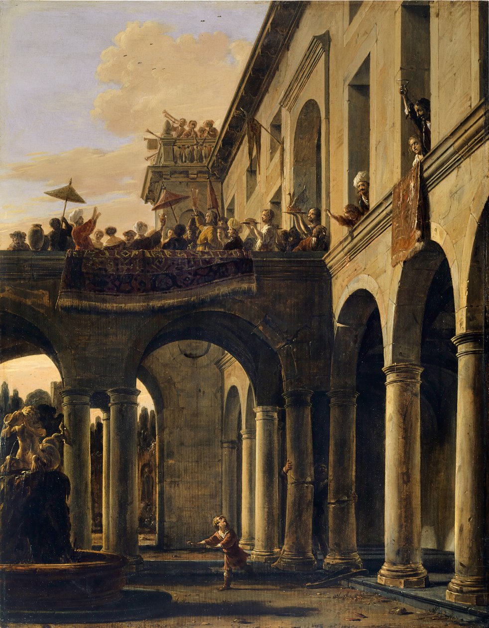 Samson détruisant le temple de Dagon - Salomon de Bray