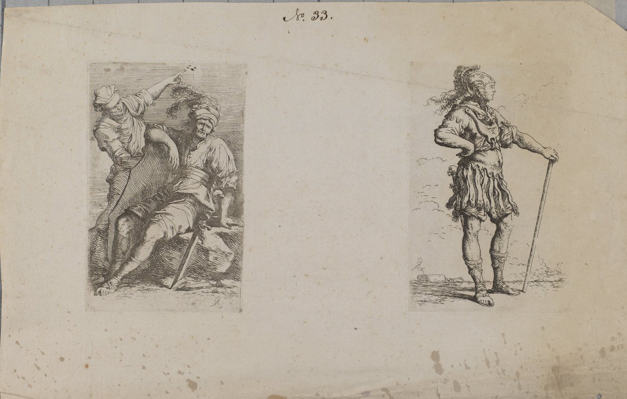 (Série de figurines) Deux hommes - Salvator Rosa