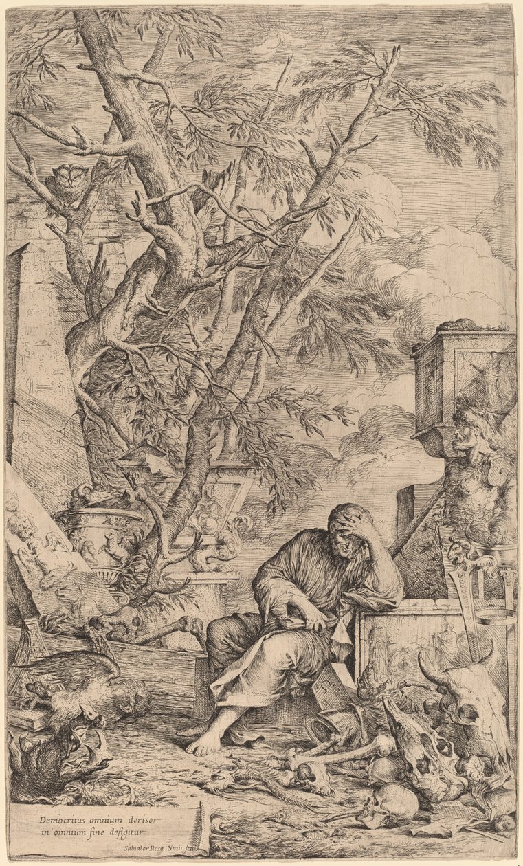 Démocrite en Méditation - Salvator Rosa