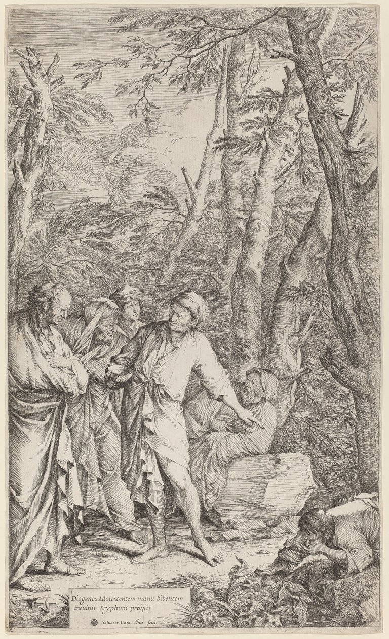 Diogène jetant son bol - Salvator Rosa