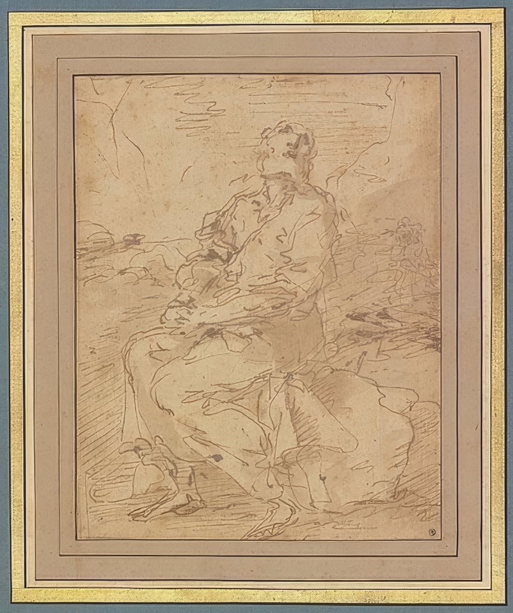 Saint François, esquisse. 1649-60 - Salvator Rosa