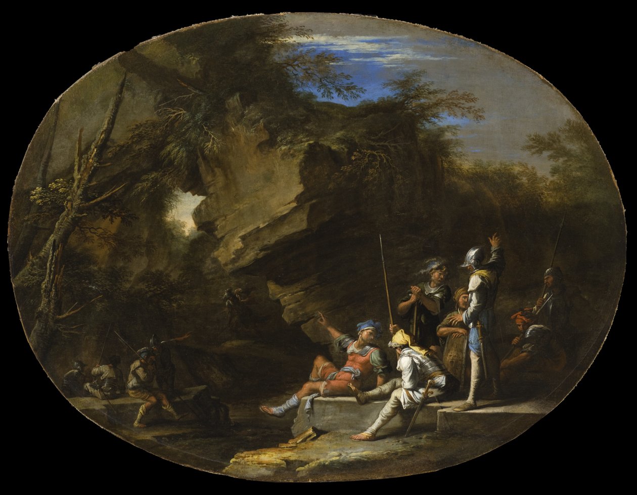 Paysage avec des hommes en armes - Salvator Rosa