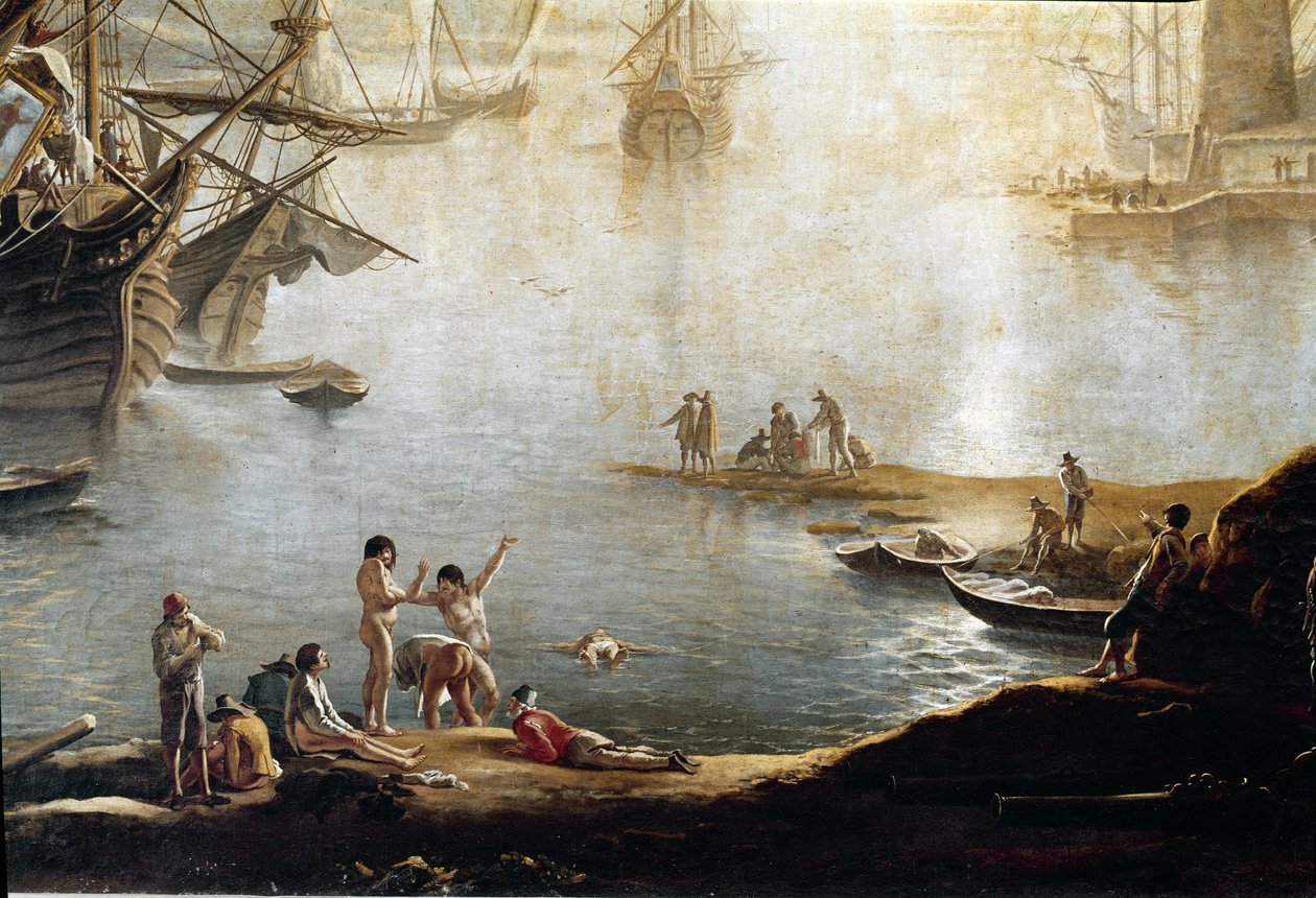 Marina du port (détail) - Salvator Rosa