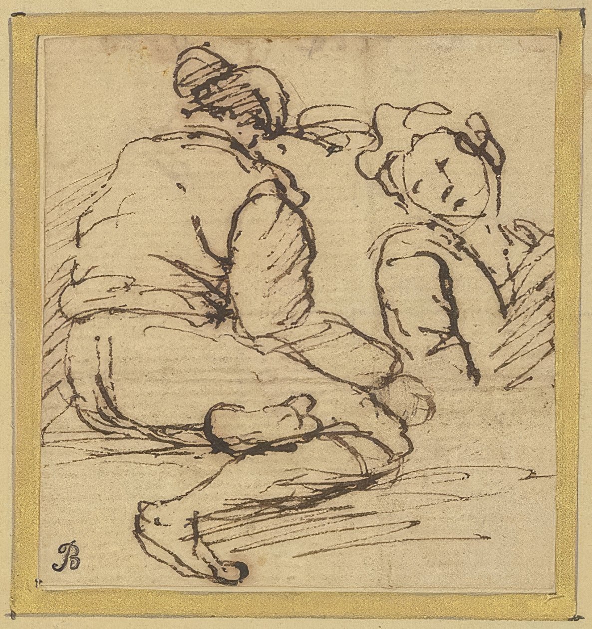 Homme assis et demi-figure - Salvator Rosa