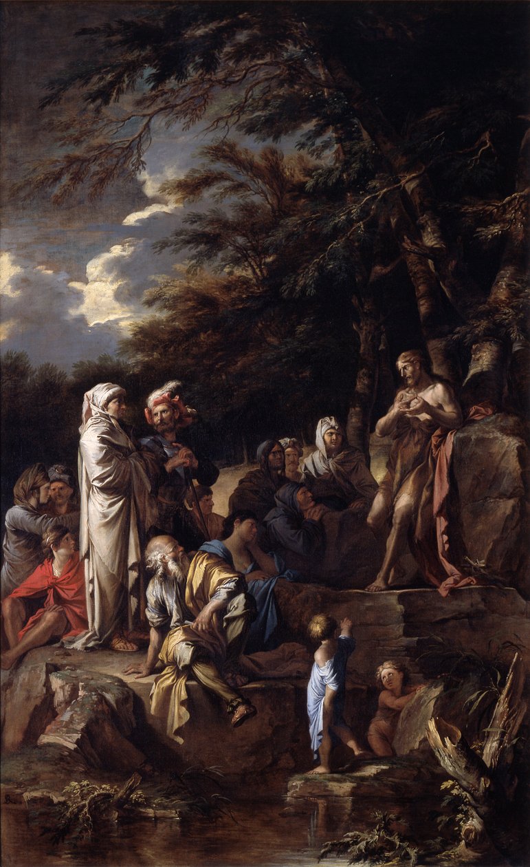 Jean Baptiste prêchant dans le désert, vers 1660 (huile sur toile) - Salvator Rosa