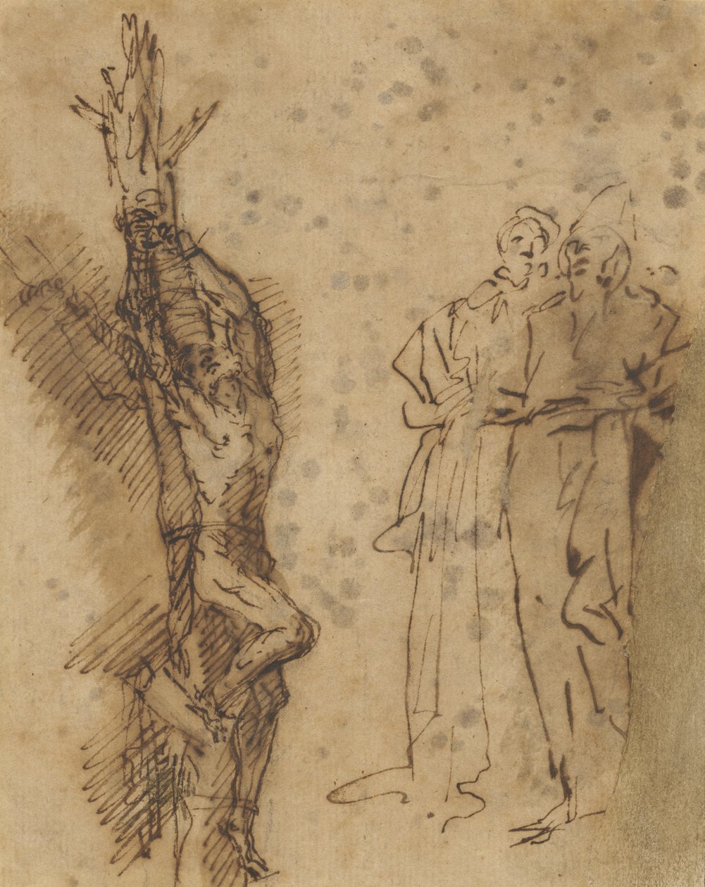 Étude pour la crucifixion de Polycrate, vers 1662 - Salvator Rosa